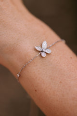 Diamond Butterfly Bracelet - 14k White Gold - 0.46ctw