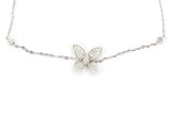 Diamond Butterfly Bracelet - 14k White Gold - 0.46ctw