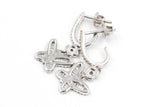 Diamond Butterfly Drop Earrings - 10k White Gold - 0.67ctw