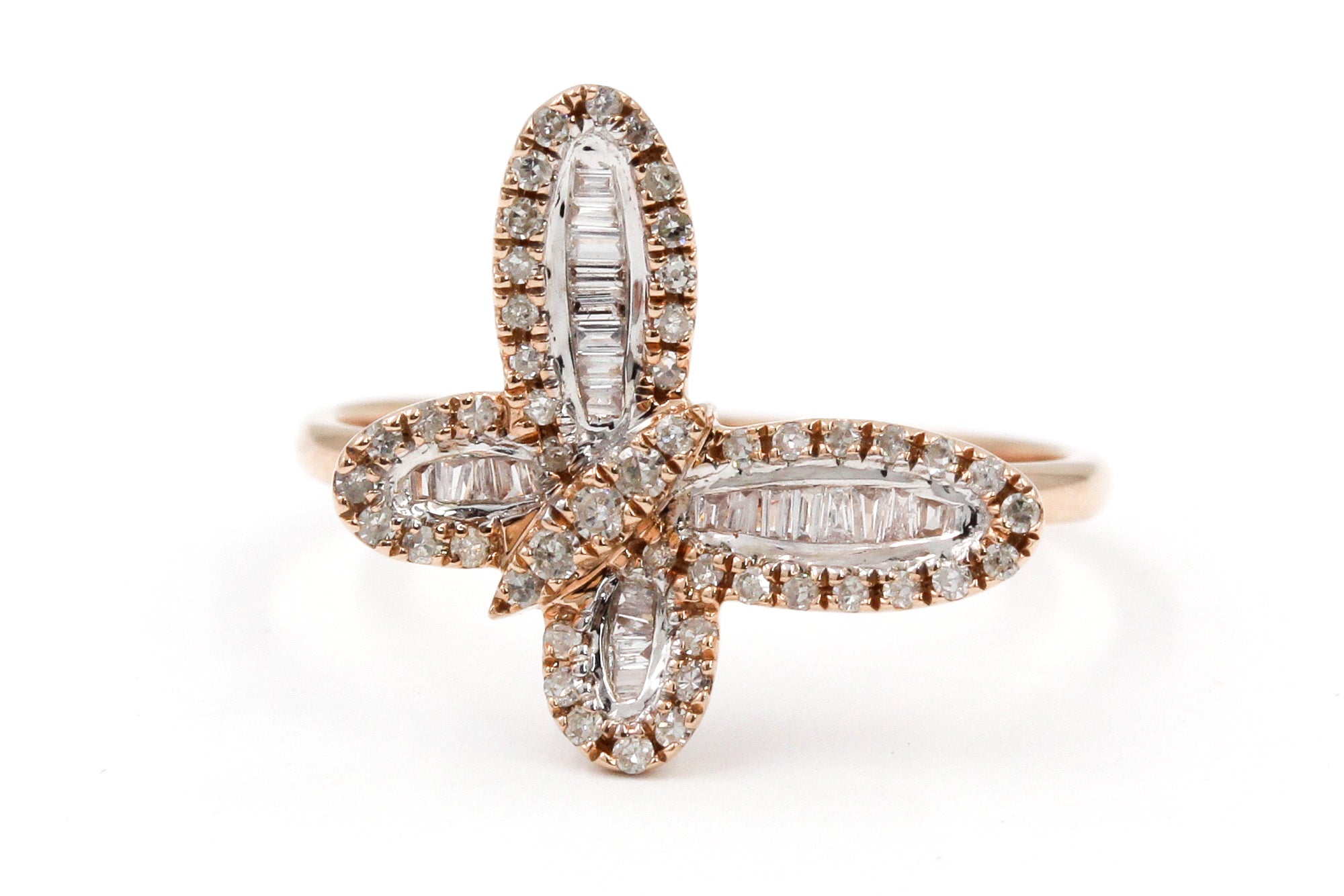 Diamond Butterfly Ring - 10k Rose Gold - 0.33ctw