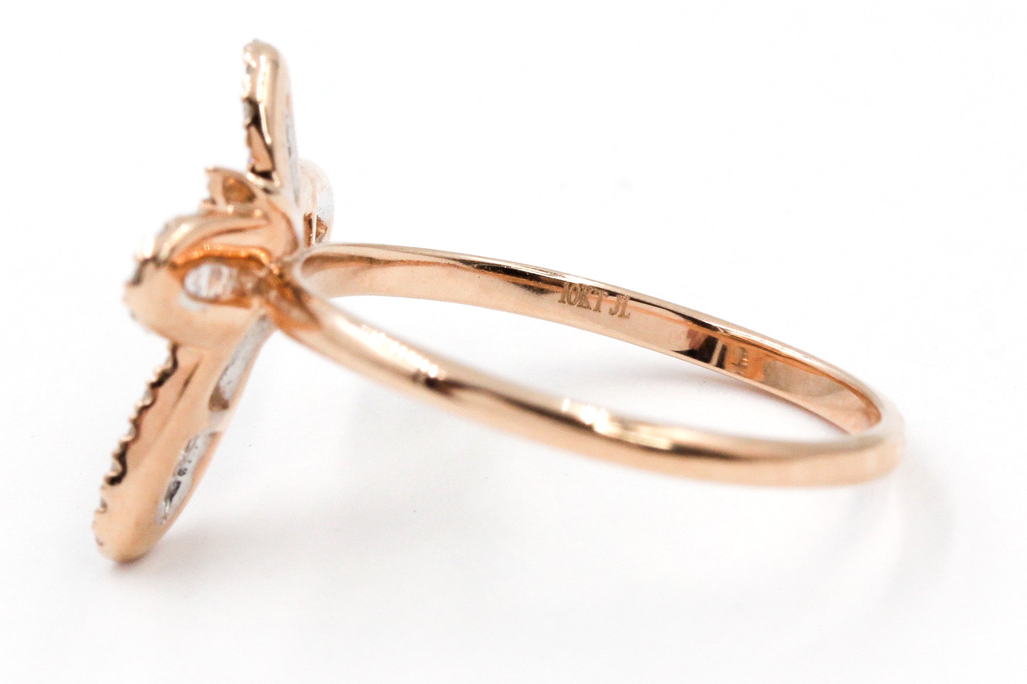 Diamond Butterfly Ring - 10k Rose Gold - 0.33ctw
