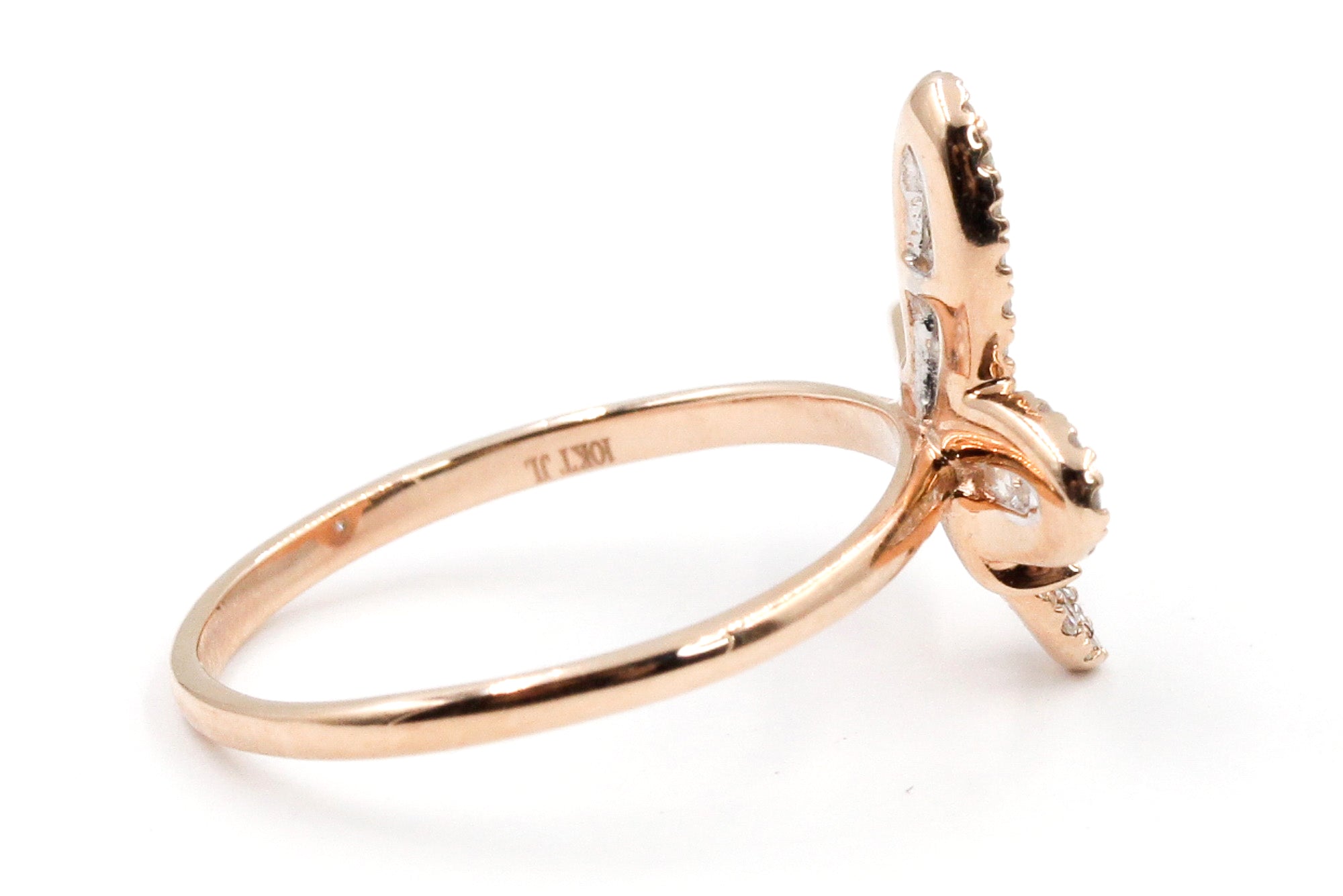 Diamond Butterfly Ring - 10k Rose Gold - 0.33ctw