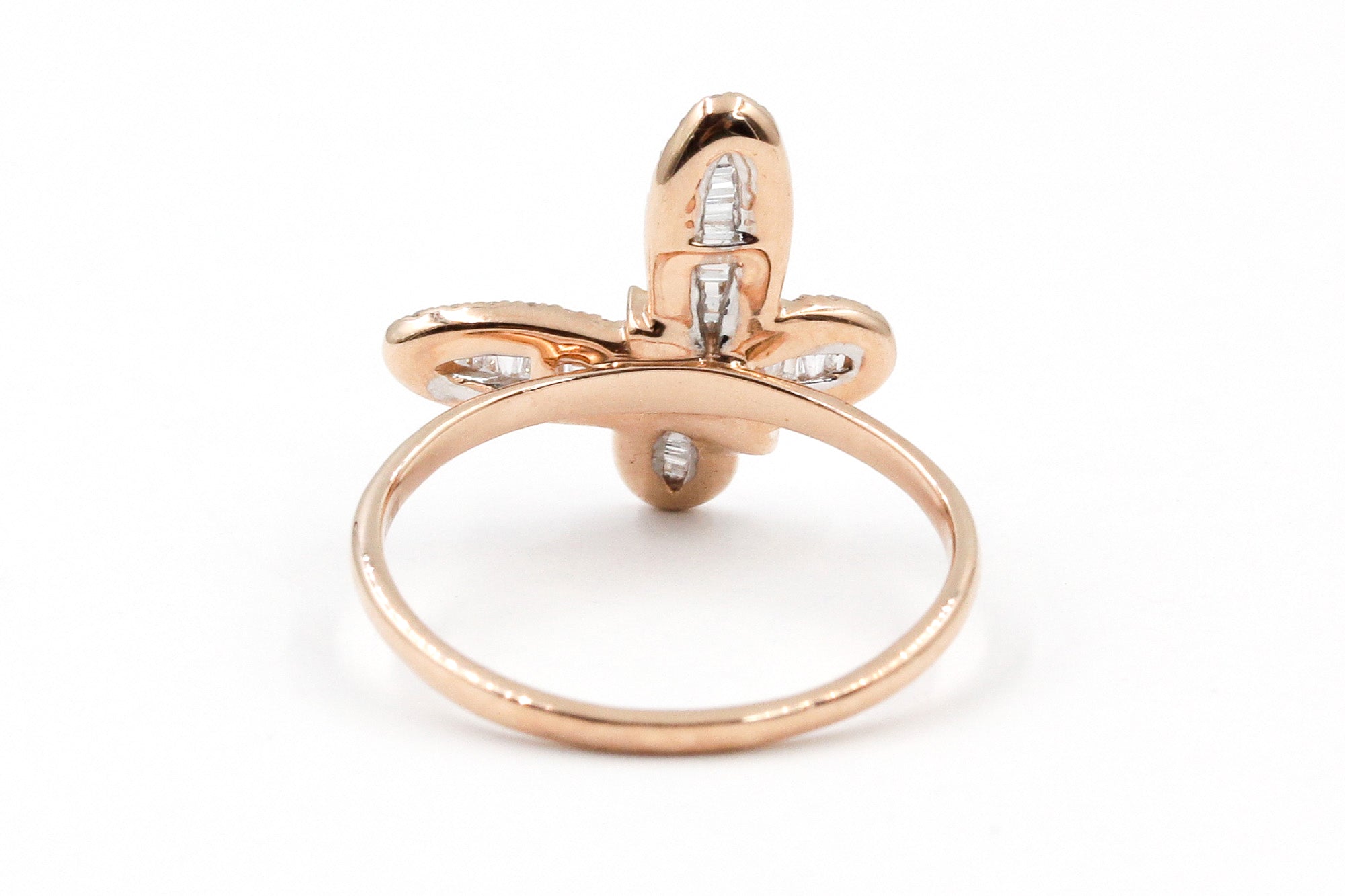 Diamond Butterfly Ring - 10k Rose Gold - 0.33ctw