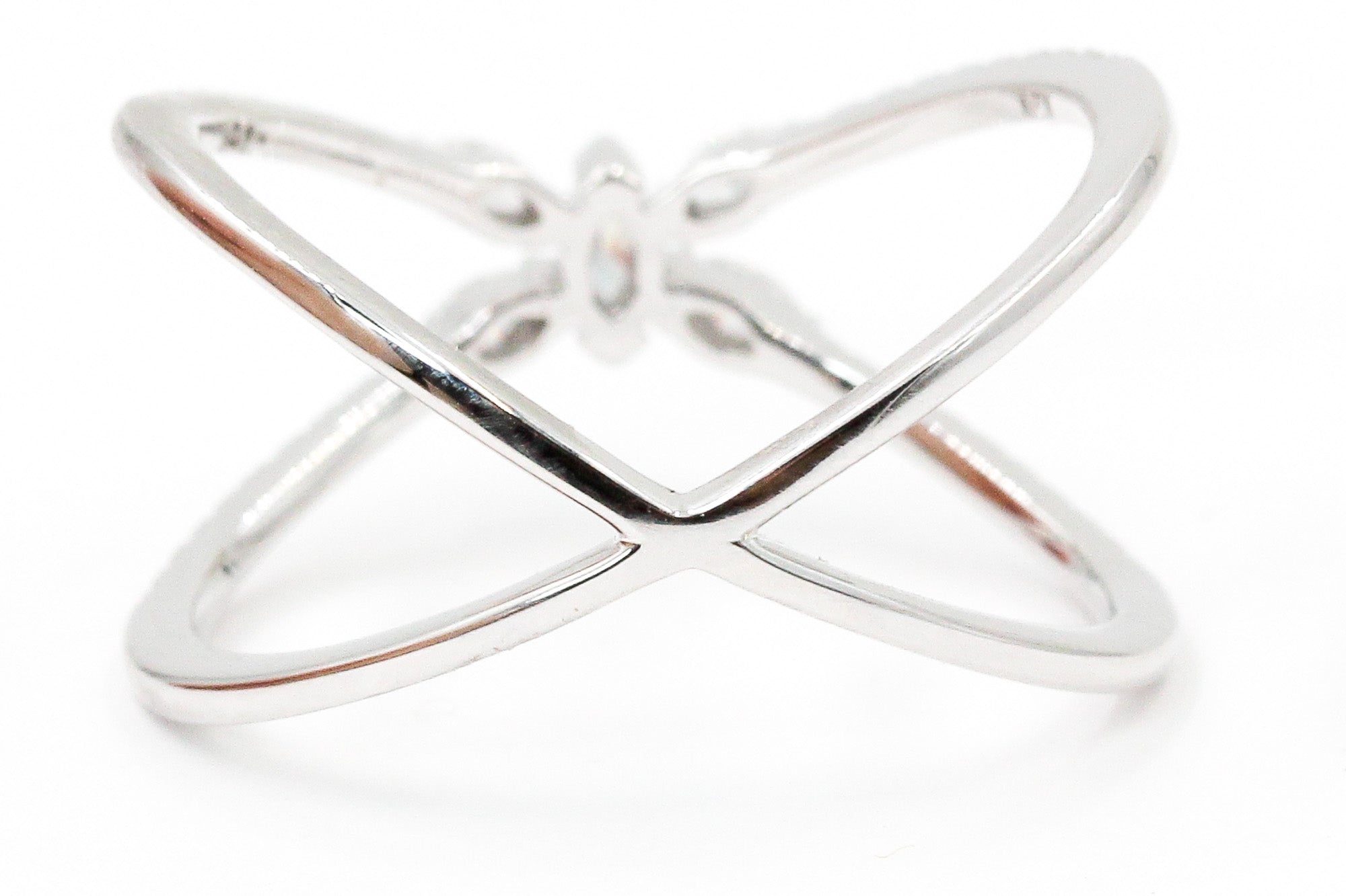 Diamond Bypass Ring - 10k White Gold - 0.33ctw