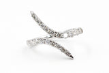 Diamond Bypass Ring - 14k White Gold - 0.85ctw