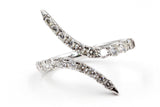 Diamond Bypass Ring - 14k White Gold - 0.85ctw