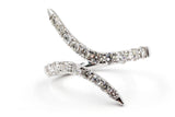 Diamond Bypass Ring - 14k White Gold - 0.85ctw