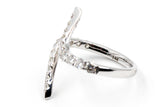 Diamond Bypass Ring - 14k White Gold - 0.85ctw