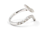 Diamond Bypass Ring - 14k White Gold - 0.85ctw