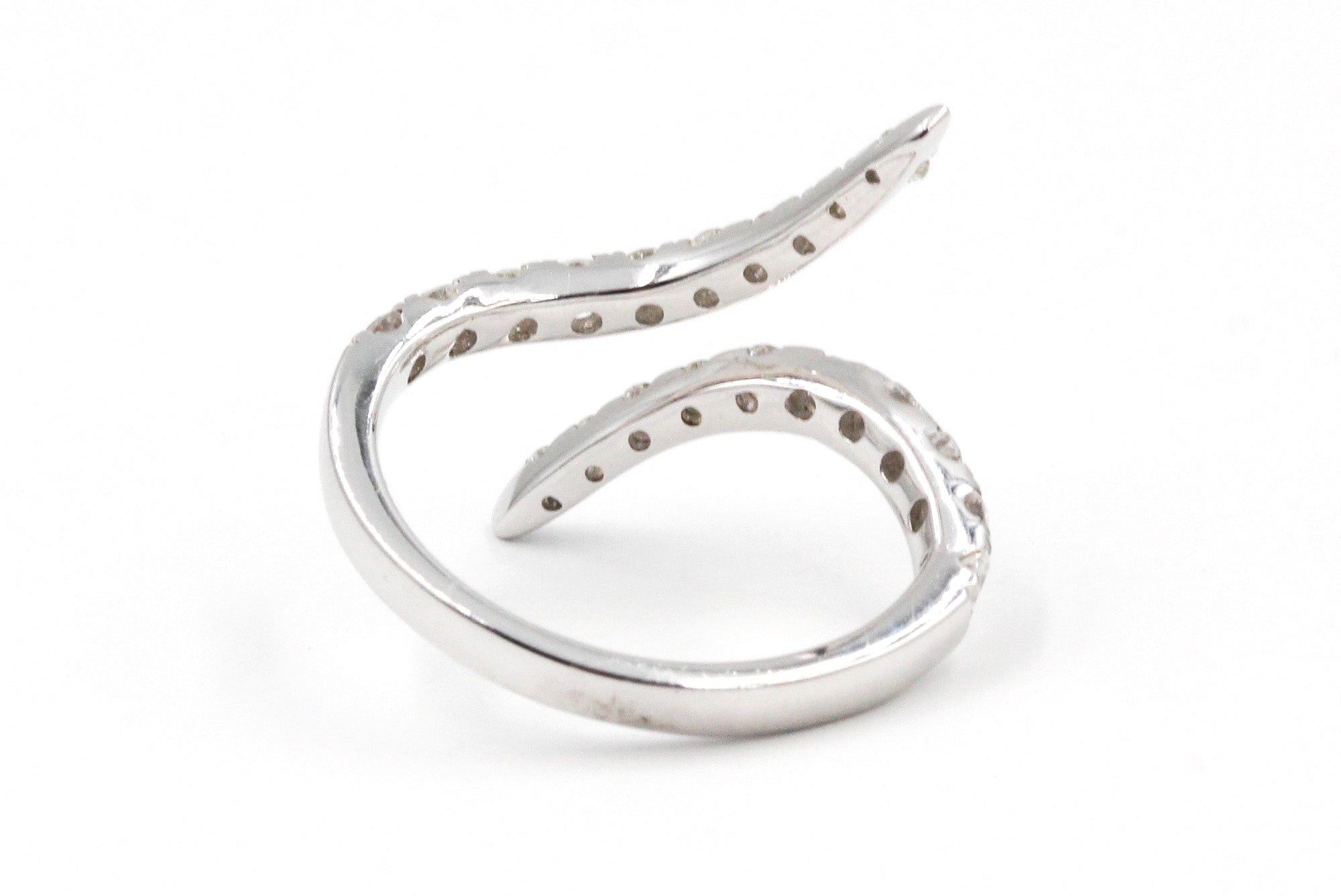 Diamond Bypass Ring - 14k White Gold - 0.85ctw