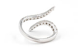 Diamond Bypass Ring - 14k White Gold - 0.85ctw