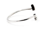 Diamond Bypass T Ring - 10k White Gold - 0.06ctw