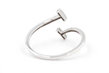 Diamond Bypass T Ring - 10k White Gold - 0.06ctw