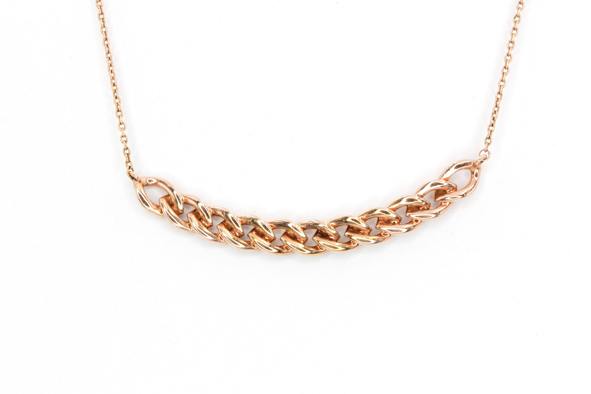 Diamond Chain Link Necklace - 14k Rose Gold - 0.33ctw