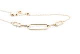 Diamond Chain Link Bolo Bracelet - 14k Yellow Gold - 0.24ctw