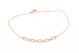 Diamond Chain Link Bracelet - 14k Rose Gold - 0.25ctw