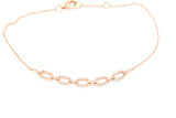 Diamond Chain Link Bracelet - 14k Rose Gold - 0.25ctw