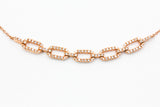 Diamond Chain Link Bracelet - 14k Rose Gold - 0.25ctw