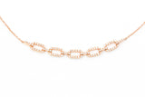 Diamond Chain Link Bracelet - 14k Rose Gold - 0.25ctw