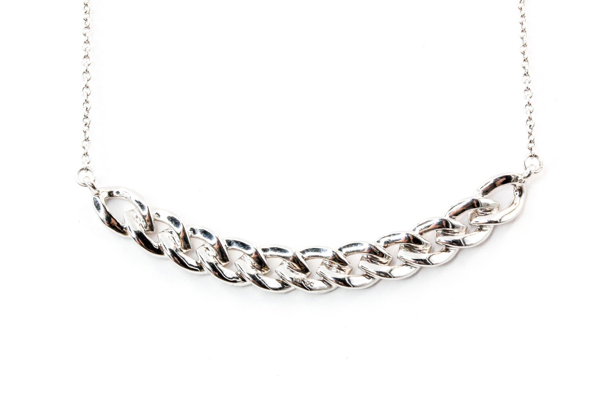Diamond Chain Link Necklace - 14k White Gold - 0.33ctw