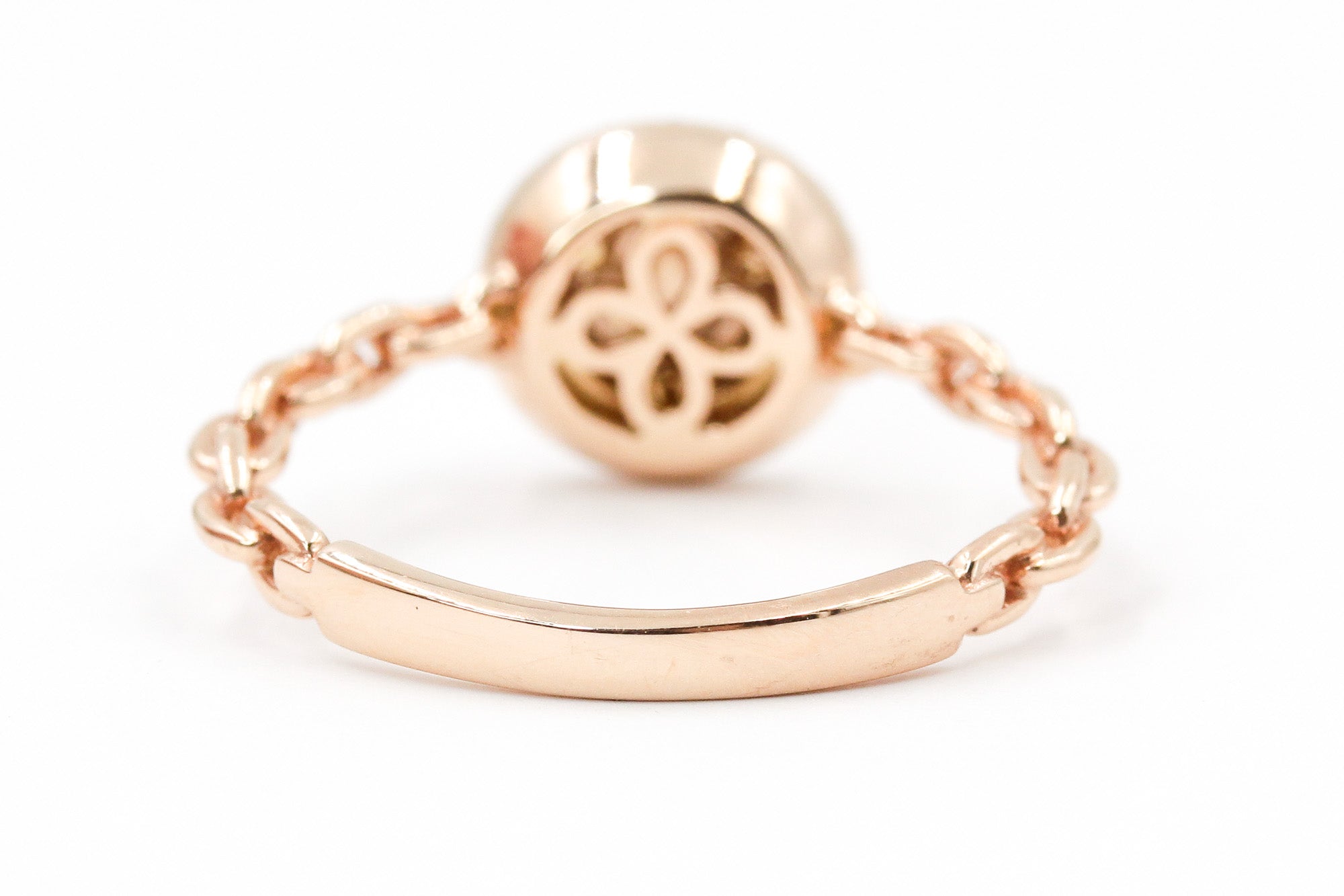 Diamond Chain Link Ring - 14k Rose Gold - 0.16ctw