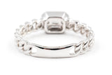 Diamond Chain Link Ring - 14k White Gold - 0.12ctw