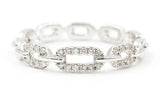 Diamond Chain Link Ring - 14k White Gold - 0.14ctw