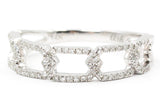 Diamond Chain Link Ring - 14k White Gold - 0.22ctw