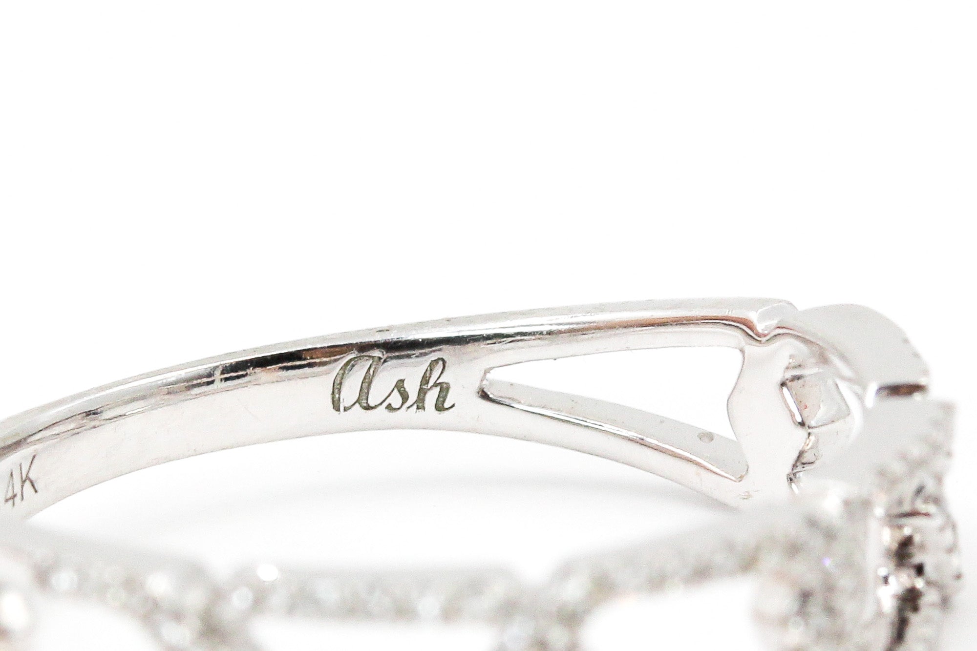 Diamond Chain Link Ring - 14k White Gold - 0.22ctw