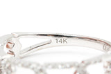 Diamond Chain Link Ring - 14k White Gold - 0.22ctw