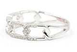 Diamond Chain Link Ring - 14k White Gold - 0.22ctw