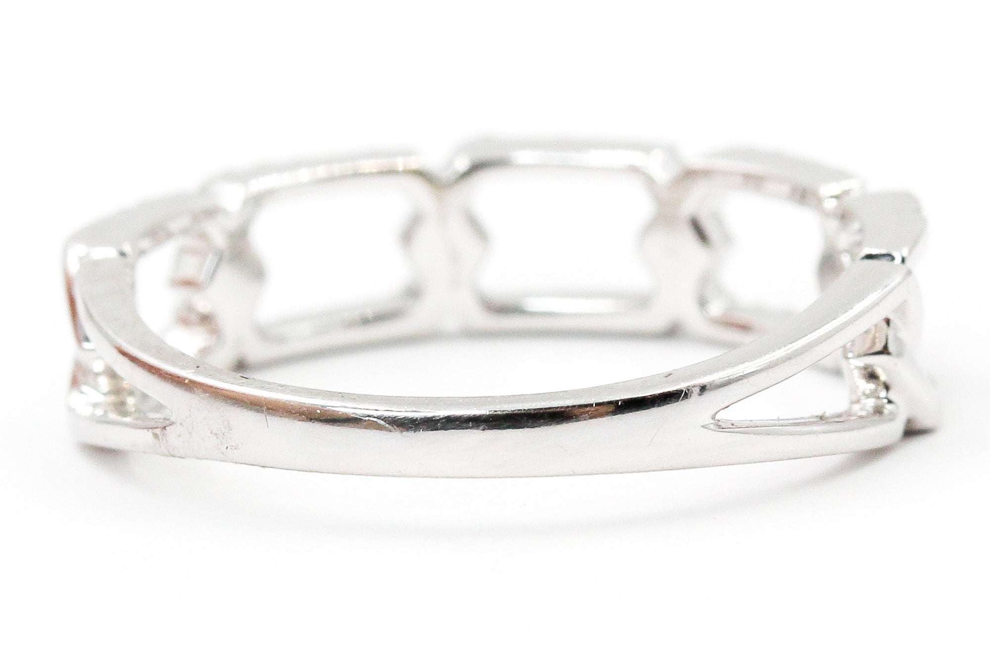 Diamond Chain Link Ring - 14k White Gold - 0.22ctw