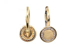 Diamond Circle Drop Earrings - 10k Yellow Gold - 0.12ctw