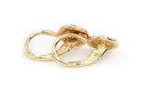 Diamond Circle Drop Earrings - 10k Yellow Gold - 0.12ctw