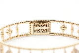 Diamond Clover Bangle Bracelet - 14k Yellow Gold - 1.27ctw