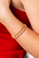 Diamond Clover Bangle Bracelet - 14k Yellow Gold - 1.27ctw