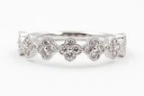 Diamond Clover Ring - 14k White Gold - 0.33ctw