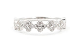 Diamond Clover Ring - 14k White Gold - 0.33ctw