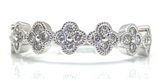Diamond Clover Ring - 14k White Gold - 0.33ctw