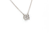 Diamond Cluster Necklace - 14k White Gold  - 0.50ctw
