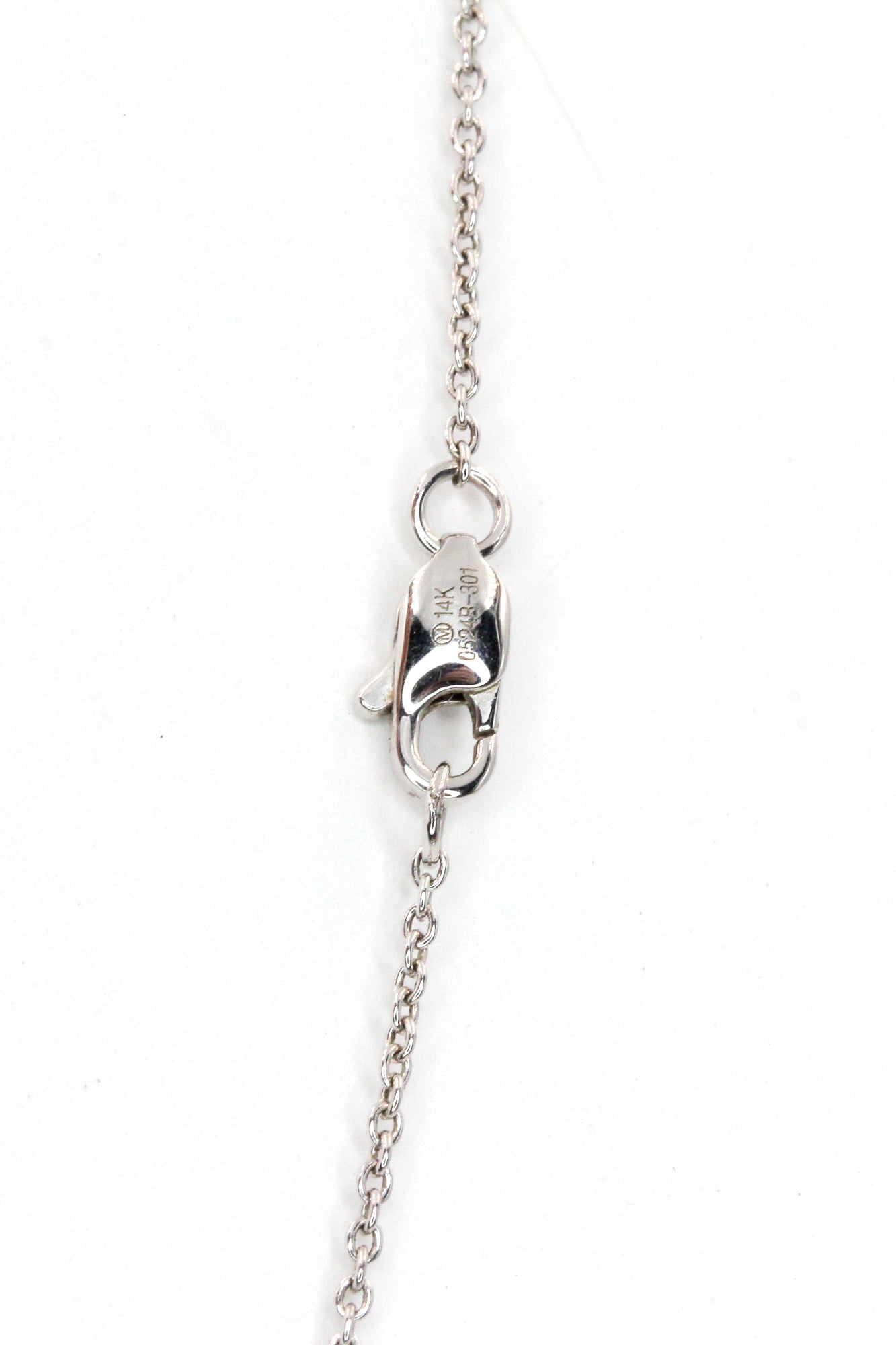 Diamond Cluster Necklace - 14k White Gold  - 0.50ctw
