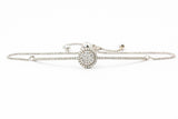Diamond Cluster Bolo Bracelet - 14k White Gold - 0.42ctw