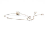 Diamond Cluster Bolo Bracelet - 14k White Gold - 0.42ctw