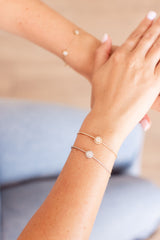 Diamond Cluster Bolo Bracelet - 14k Yellow Gold - 0.42ctw