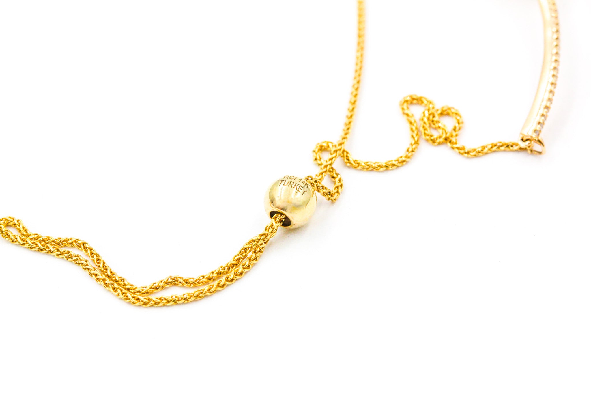Diamond Cluster Bolo Bracelet - 14k Yellow Gold - 0.42ctw