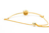Diamond Cluster Bolo Bracelet - 14k Yellow Gold - 0.42ctw