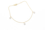 Diamond Cluster Drop Bracelet - 14k Yellow Gold - 0.28ctw