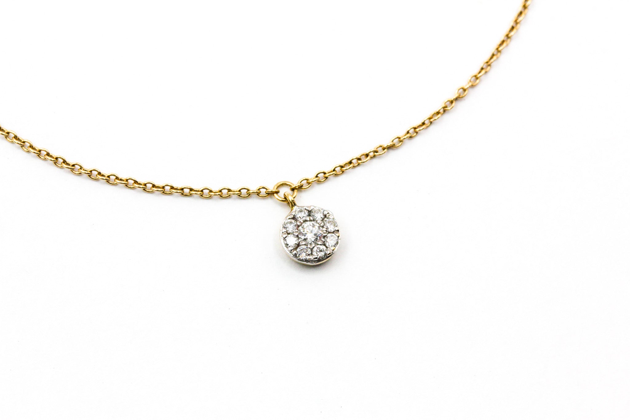 Diamond Cluster Drop Bracelet - 14k Yellow Gold - 0.28ctw