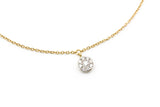 Diamond Cluster Drop Bracelet - 14k Yellow Gold - 0.28ctw