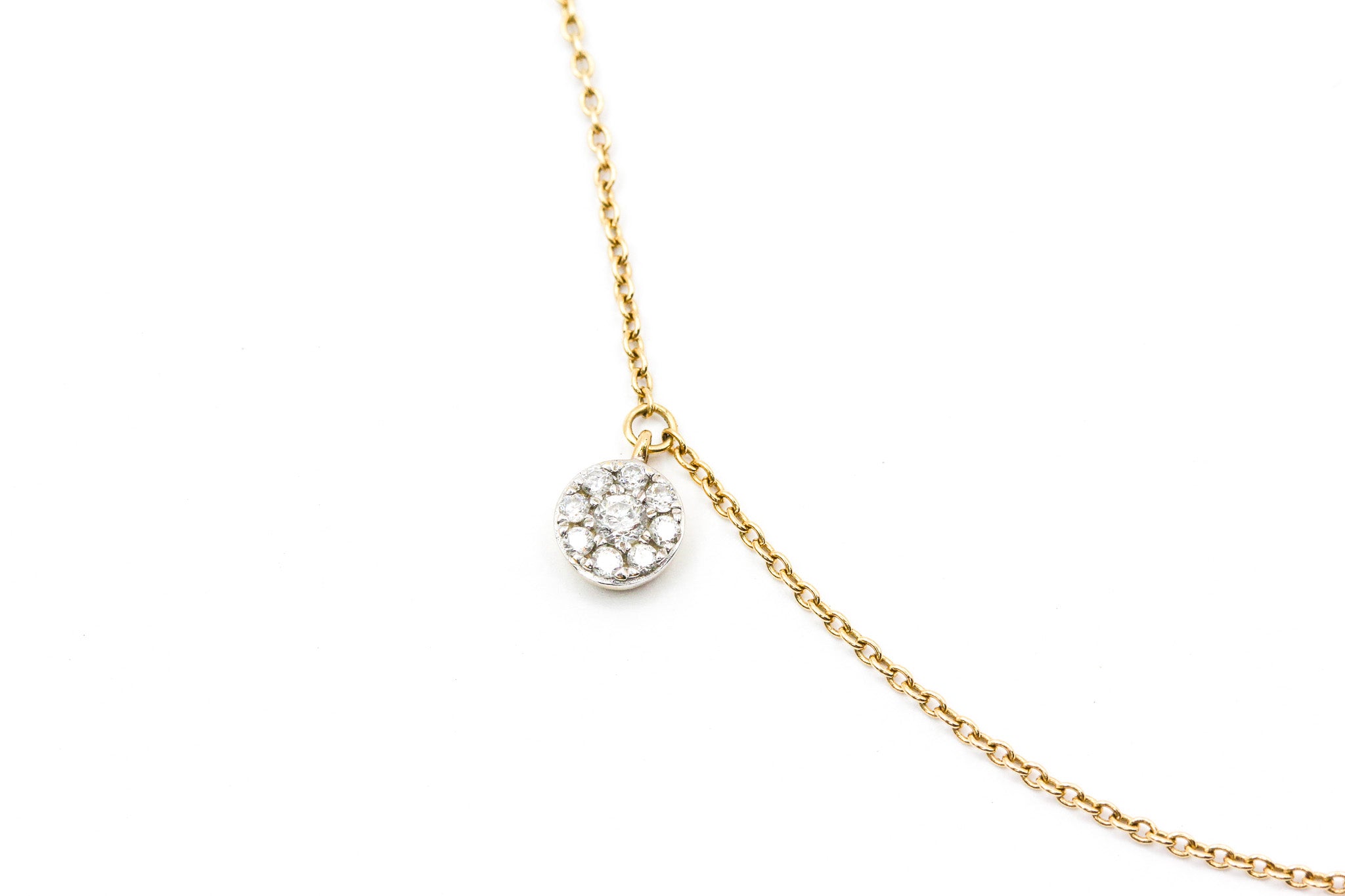 Diamond Cluster Drop Bracelet - 14k Yellow Gold - 0.28ctw